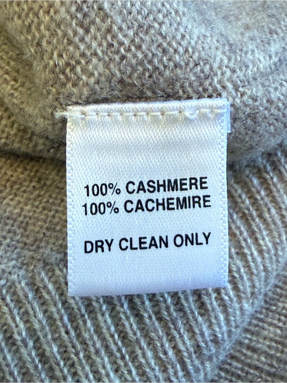 Saks Fifth Avenue 100% Cashmere Tunic Sweater S/P Taupe Casual Comfy Chic Layer - Picture 8 of 11